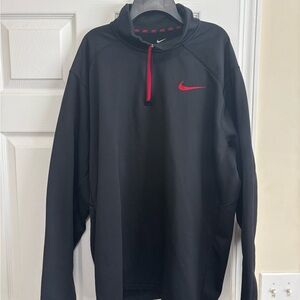 Nike Men's Black Sweater | Red Logo